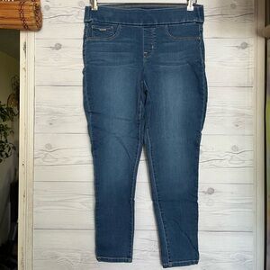 Nine West Heidi Pull On Skinny Crop Jeans Stretchy Medium Wash Women's Size 6